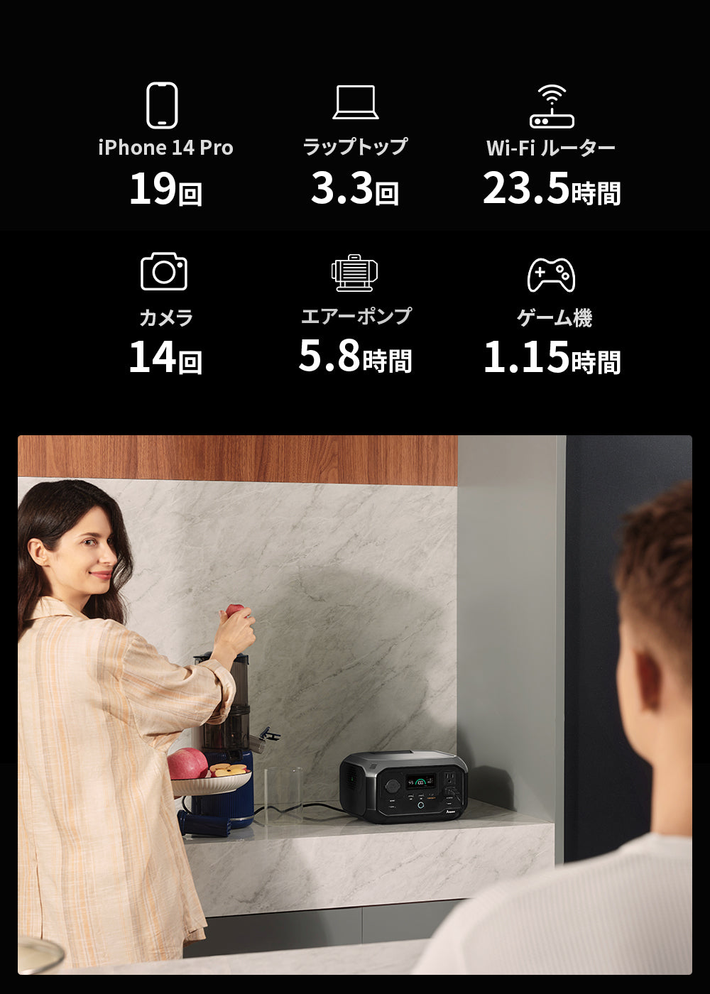 Andes 300 ポータブル電源 出力300W 容量266Wh