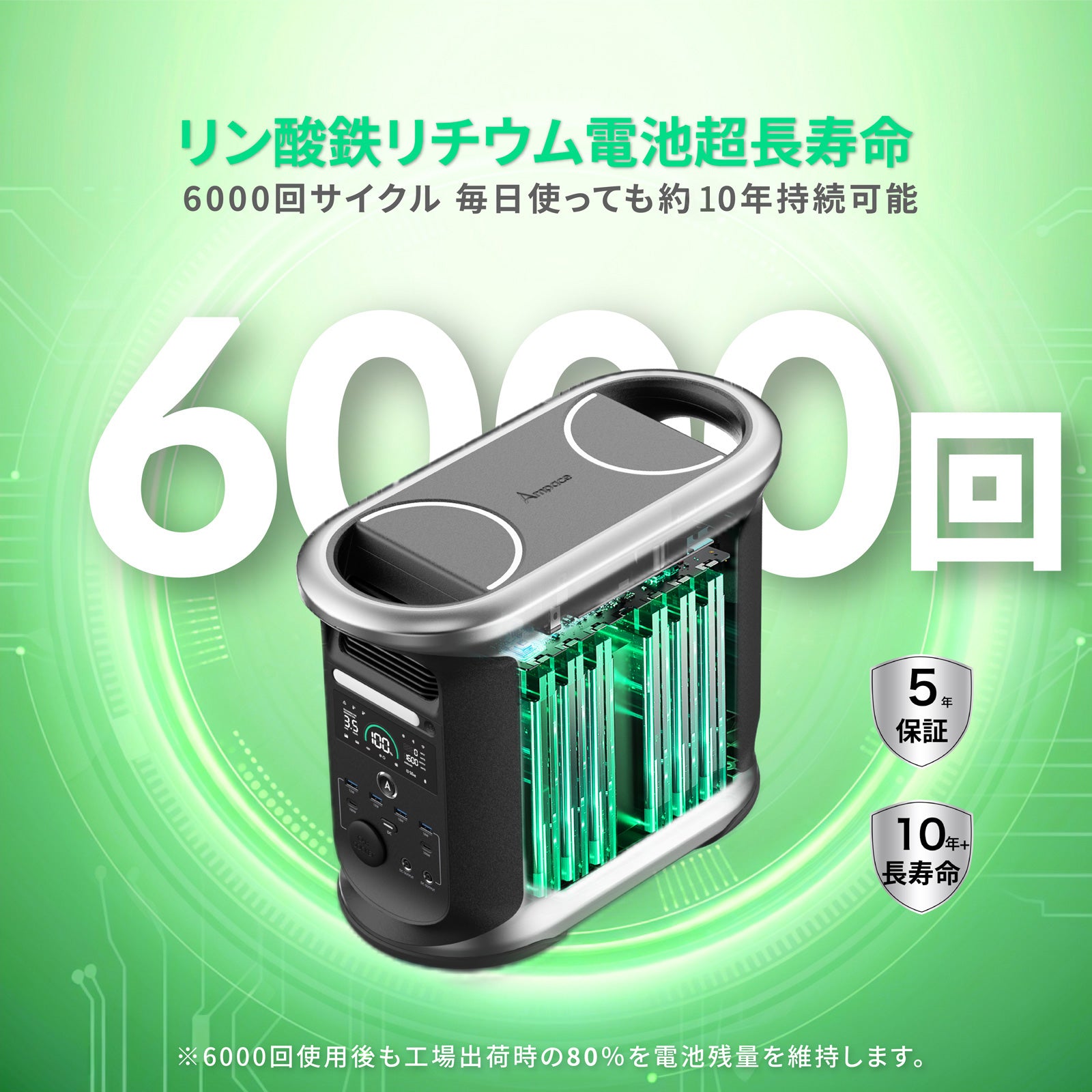 Andes 1500 ポータブル電源 出力2000W 容量1462Wh