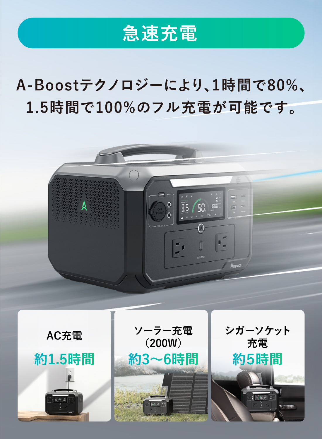 Andes 600 Pro ポータブル電源 出力600W 容量584Wh